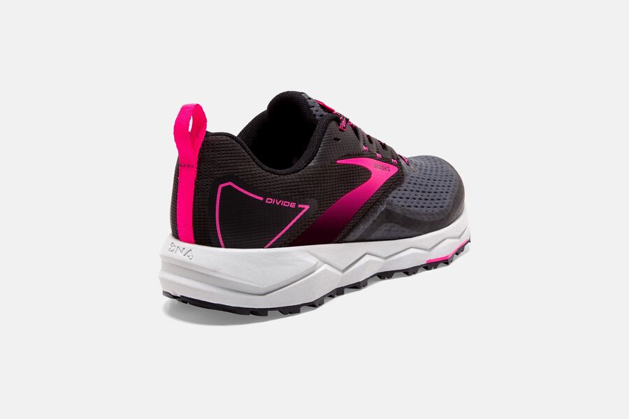 Divide 2 Trail Brooks Running Shoes NZ Womens - Black/Pink - XAIOKL-069